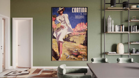 Quadro "Cortina" - Collezione Manifesti Turistici Vintage