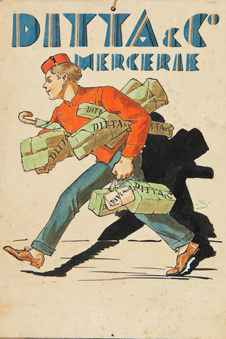Manifesto vintage Ditta & C. Mercerie