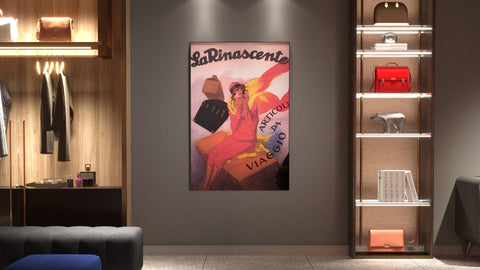 Quadro "La Rinascente - Articoli da viaggio" - Collezione Manifesti Pubblicitari Vintage
