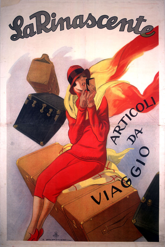 Quadro "La Rinascente - Articoli da viaggio" - Collezione Manifesti Pubblicitari Vintage