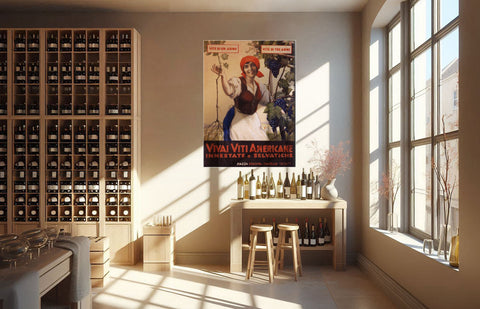 Quadro "Vivai viti Americane" - Collezione Manifesti Pubblicitari Vintage