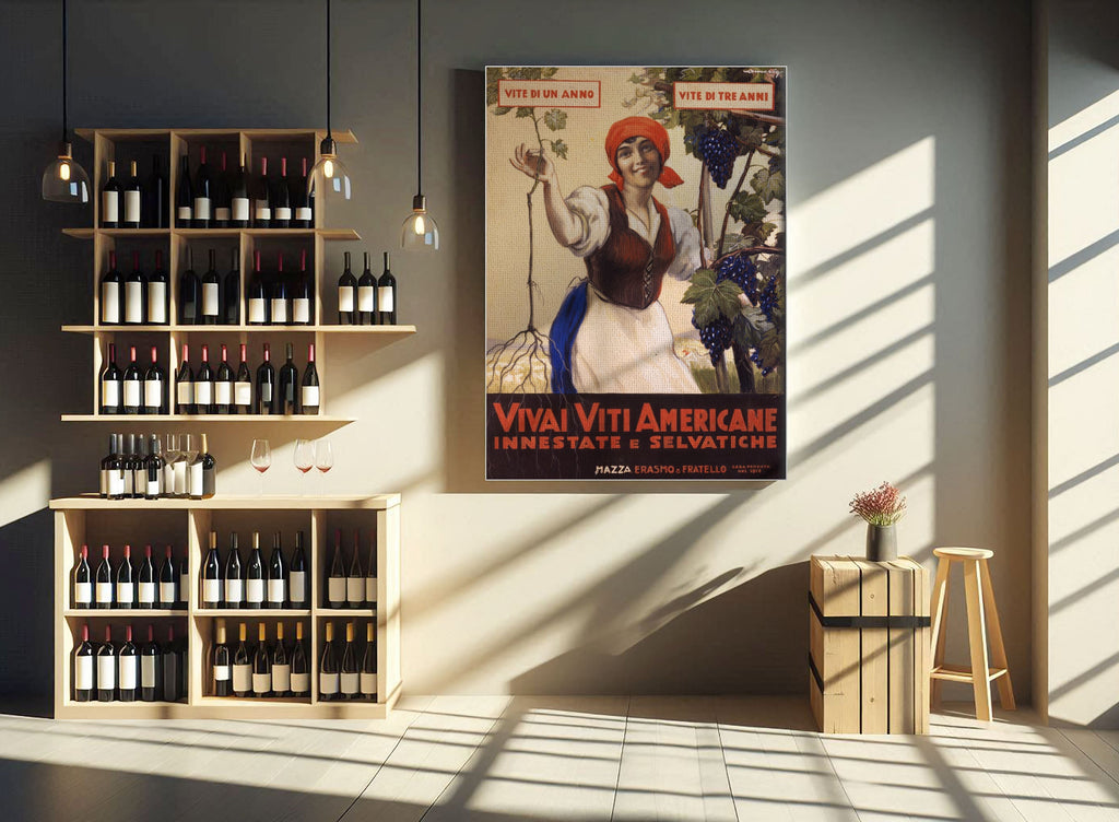 Quadro "Vivai viti Americane" - Collezione Manifesti Pubblicitari Vintage